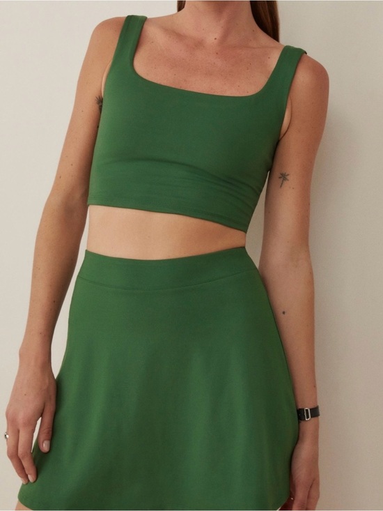 Reformation Pants - Reformation Forest Green Skirt